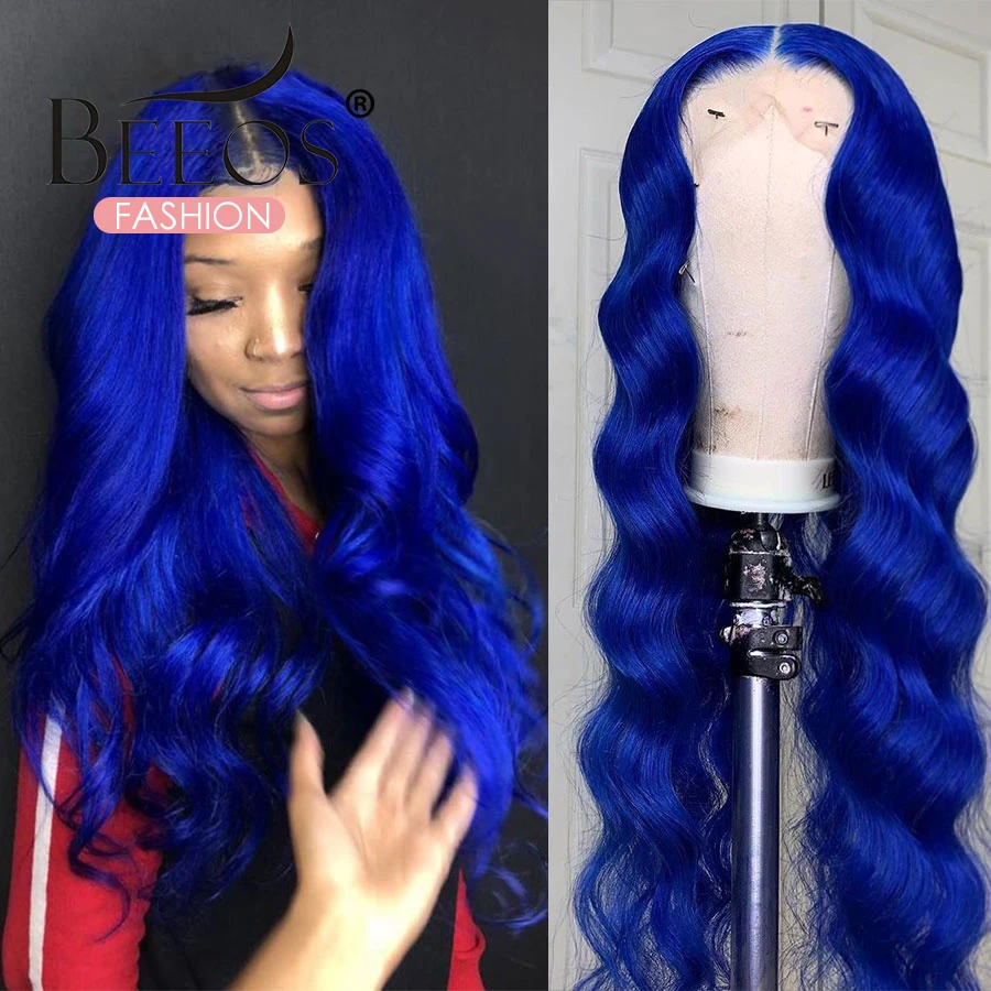 Blue Colored Lace Front Human Hair Wigs With Baby Hair For Women Pre Plucked Body Wave Blue Wigs 13*6 Lace Frontal Wig Brazilian
Blue Colored Lace Front Human Hair Wigs With Baby Hair For Women Pre Plucked Body Wave Blue Wigs 13*6 Lace Frontal Wig Brazilian