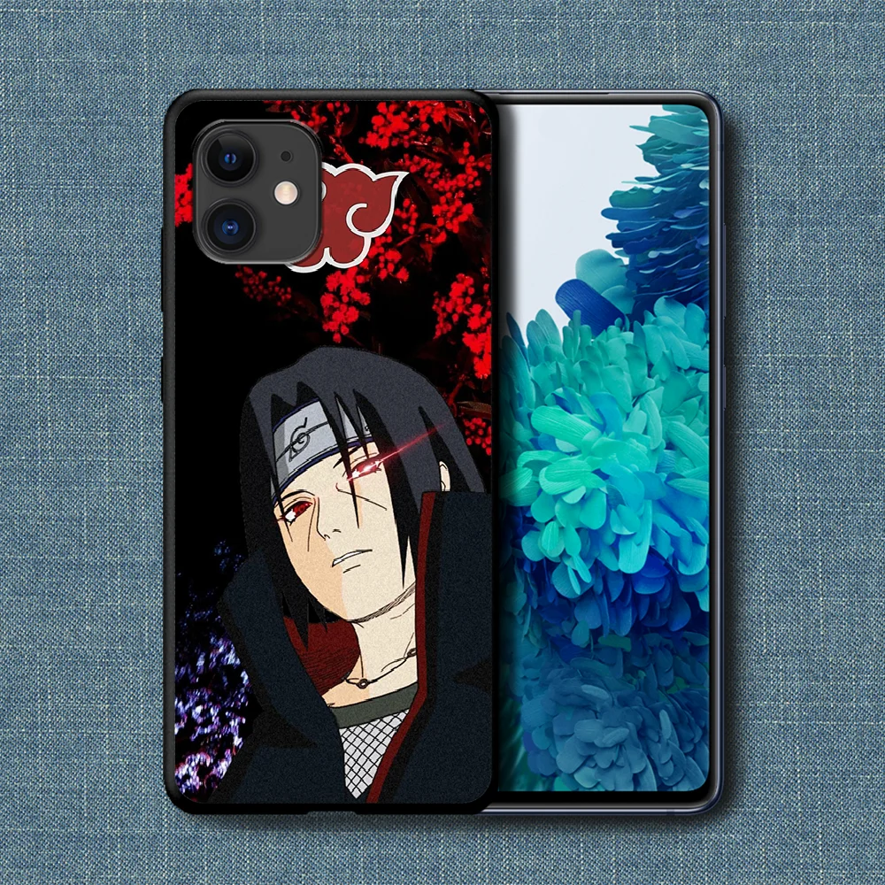 

Anime N-Naruto Sasuke Itachi Kakashi Phone Case For iPhone 4 4s 5 5S SE 5C 6 6S 7 8 Plus X XS XR 11 12 Mini Pro Max 2020 black