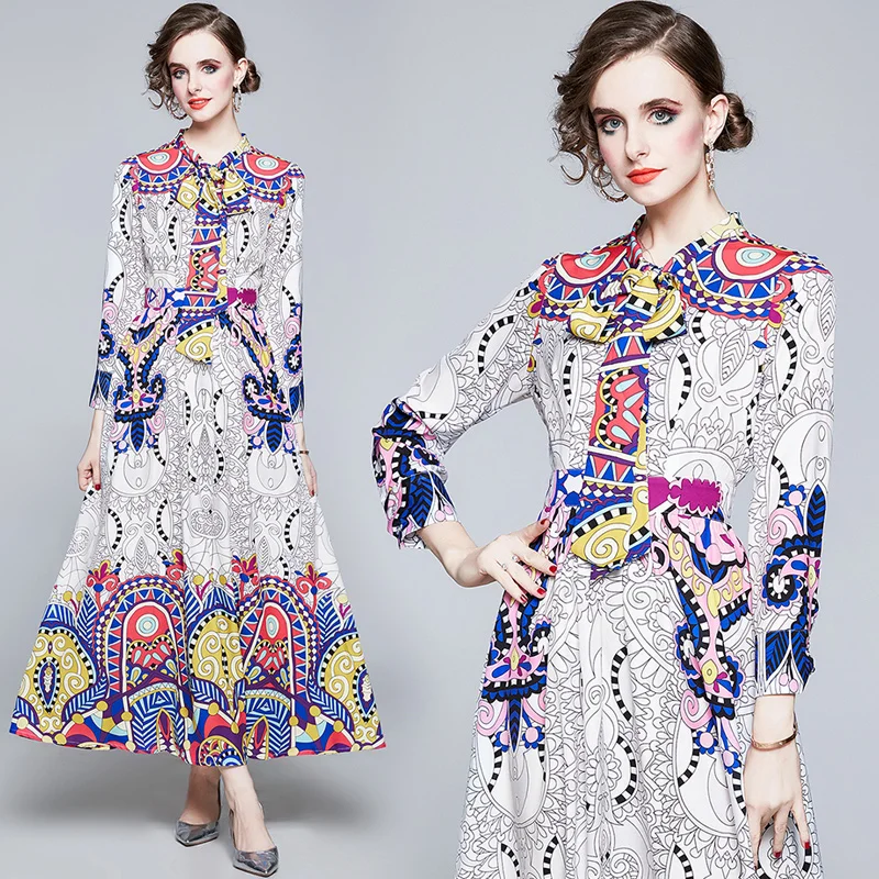 New 2021 Street Style Women Spring Autumn Long Big Shirt Dress Fashion Floral Print Office Lady England Casual Retro Dress Robe
New 2021 Street Style Women Spring Autumn Long Big Shirt Dress Fashion Floral Print Office Lady England Casual Retro Dress Robe