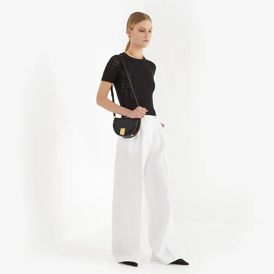 Fashion Brand Designer Handbag F Moonlight Womens Handbags Shoulder Bags Luxury Leather Purses Ladys Cute Crossbody Saddle Bag