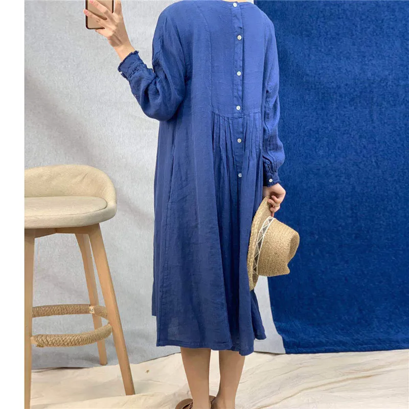 Johnature Vintage Cotton Linen Patchwork Lace Dresses Women 2021 Summer New Solid Color O-neck Full Sleeve Loose Female Dress
Johnature Vintage Cotton Linen Patchwork Lace Dresses Women 2021 Summer New Solid Color O-neck Full Sleeve Loose Female Dress