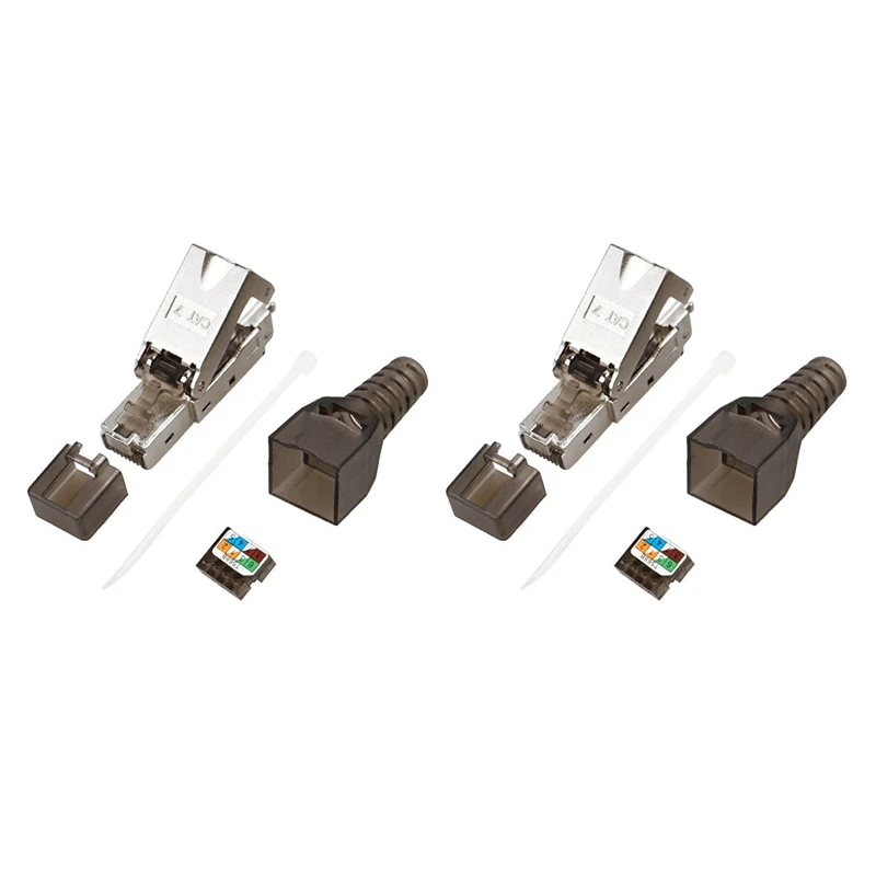 2PCS Cat7 Connector Rj45 Ethernet Plug Adapter Tool-Free Crimping Cat7 Shielded Metal Boot Network Ethernet Cable Plug
2PCS Cat7 Connector Rj45 Ethernet Plug Adapter Tool-Free Crimping Cat7 Shielded Metal Boot Network Ethernet Cable Plug