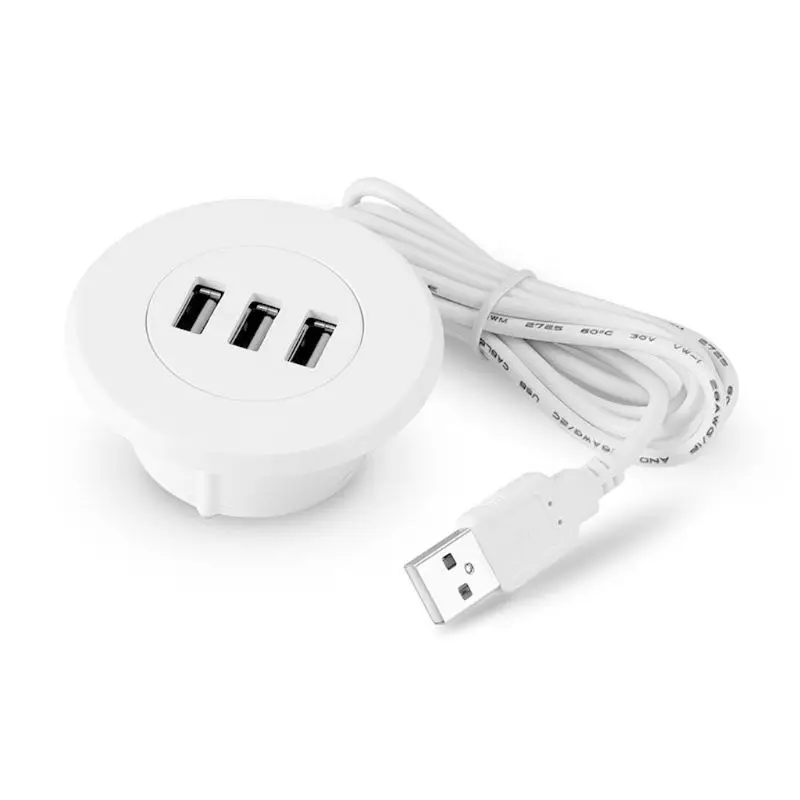 3 Ports USB 2.0 Hub 5cm Grommet Hole In-Desk Mounting USB 2.0 Hub For Laptop PC Computer
3 Ports USB 2.0 Hub 5cm Grommet Hole In-Desk Mounting USB 2.0 Hub For Laptop PC Computer