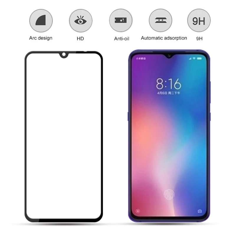 Защитное стекло 9D для Xiaomi Mi 8 9 Mi8 Mi9 SE CC9 CC9E пленка экрана 9T Pro 9tpro 7 Plus стеклянная |