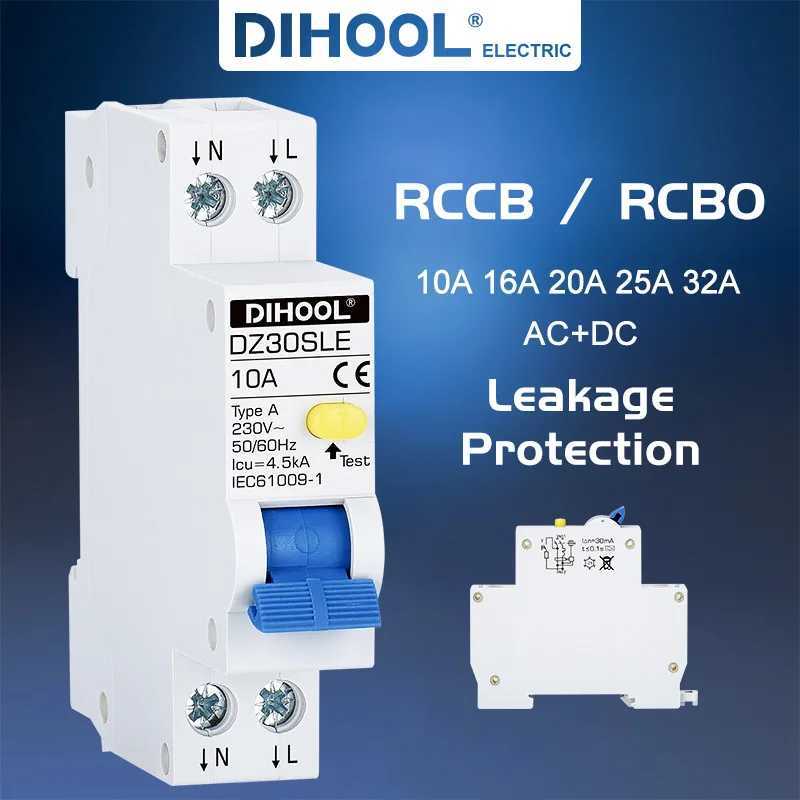 18mm type A Class rccb 110V 220V RCBO 10A 20a 40A 50A 63A 30mA Residual Current Circuit Breaker leakage WIth Overload protection
18mm type A Class rccb 110V 220V RCBO 10A 20a 40A 50A 63A 30mA Residual Current Circuit Breaker leakage WIth Overload protection
