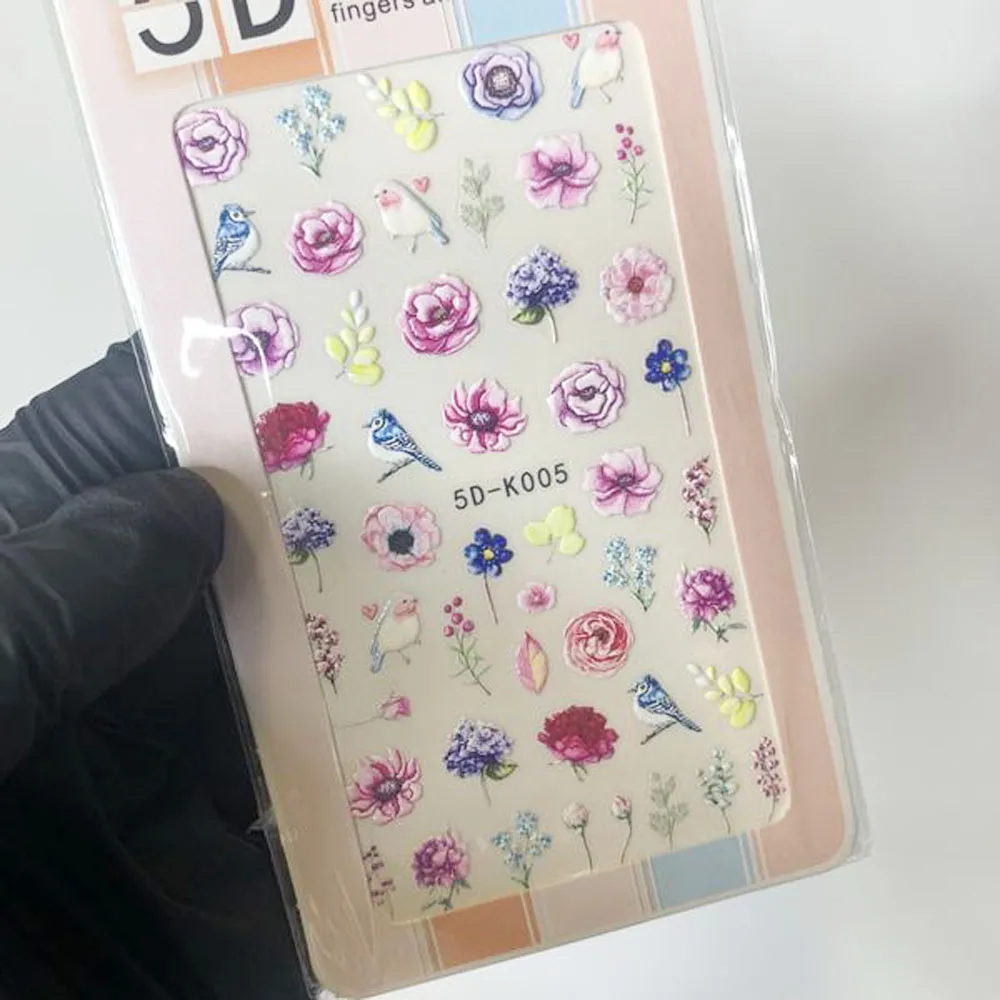 1 Pcs 5D Spring Season Colorful Flowers 7.2*14.5cm Nail Adhesive Decals 6 Colors DIY Bird Rose Shape Nail Manicure Sticker Te#42
1 Pcs 5D Spring Season Colorful Flowers 7.2*14.5cm Nail Adhesive Decals 6 Colors DIY Bird Rose Shape Nail Manicure Sticker Te#42