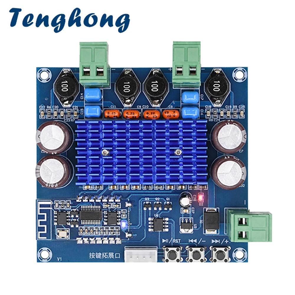Tenghong TPA3116D2 Bluetooth Digital Sound Amplifier Board 50W*2 Dual Channel Power Audio Amplifiers Stereo Class D Amplificador 
Tenghong TPA3116D2 Bluetooth Digital Sound Amplifier Board 50W*2 Dual Channel Power Audio Amplifiers Stereo Class D Amplificador