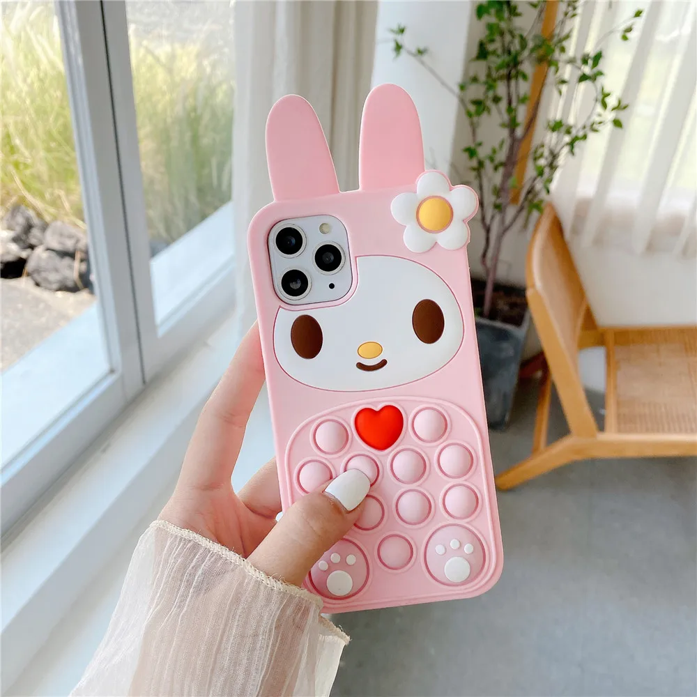 Reliver Stress Fidget Toy Push Pop Bubble Case For iPhone 6 6s 7 8 Plus X XR XS 11 12 Pro Max SE 3D Rabbit Soft silicone Cover
Reliver Stress Fidget Toy Push Pop Bubble Case For iPhone 6 6s 7 8 Plus X XR XS 11 12 Pro Max SE 3D Rabbit Soft silicone Cover