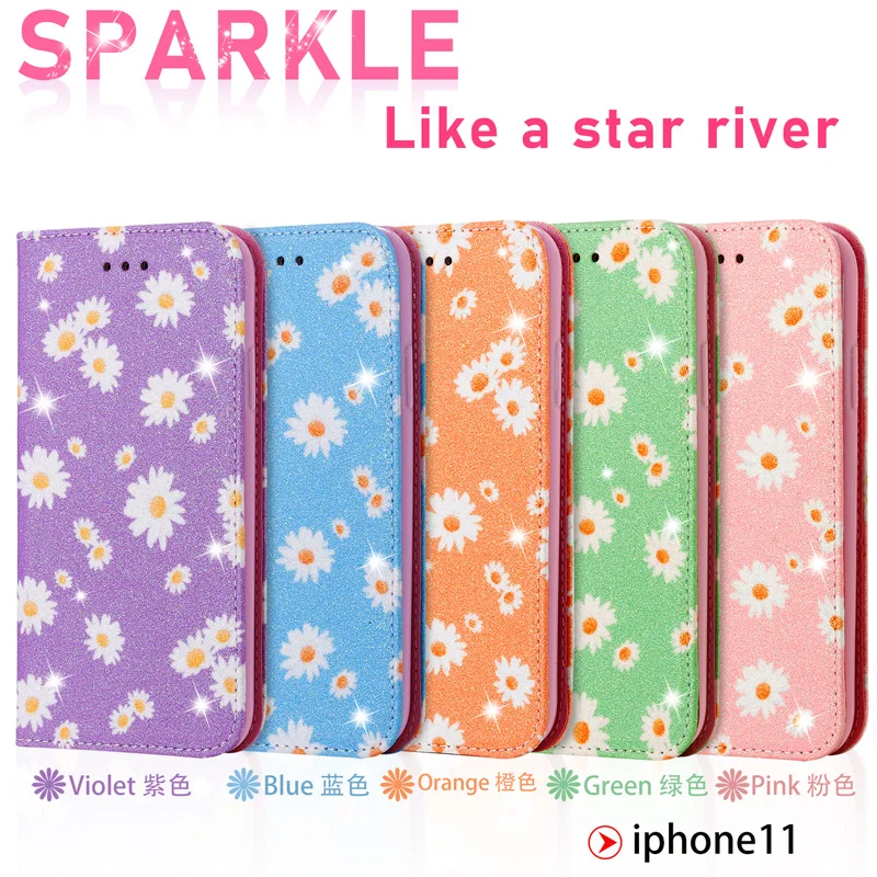 Cute Little Daisies Flower Shiny Powder Leather Flip Case For iPhone Se 2020 X Xr Xs 11 Pro Max 6s 7 8 Plus Wallet Cases Cover
Cute Little Daisies Flower Shiny Powder Leather Flip Case For iPhone Se 2020 X Xr Xs 11 Pro Max 6s 7 8 Plus Wallet Cases Cover
