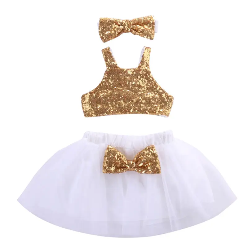 Toddler Kids Baby Girl Clothes Sets Sequins Tops Vest Tutu Skirts Cute Ball Headband 3pcs Outfits Set Girls Clothing 
Toddler Kids Baby Girl Clothes Sets Sequins Tops Vest Tutu Skirts Cute Ball Headband 3pcs Outfits Set Girls Clothing