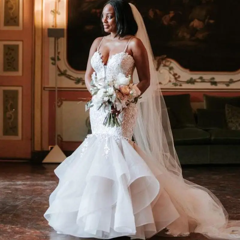 2020 великолепные кружевные свадебные платья русалки, многослойная свадебная одежда на тонких бретельках с рюшами, вечерние платья на заказ, ...
2020 великолепные кружевные свадебные платья русалки, многослойная свадебная одежда на тонких бретельках с рюшами, вечерние платья на заказ, ...