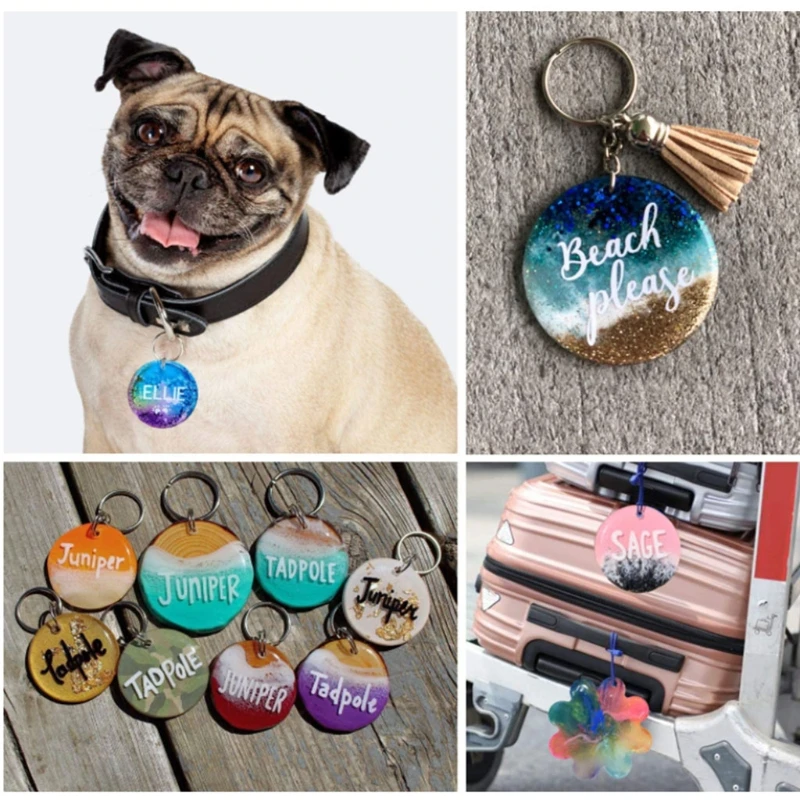 6 Pieces Dog Tag Epoxy Resin Mold Circle Round Dogs Bone Keychain Pendant Silicone Mould DIY Crafts Jewelry Casting Tools X6HE
6 Pieces Dog Tag Epoxy Resin Mold Circle Round Dogs Bone Keychain Pendant Silicone Mould DIY Crafts Jewelry Casting Tools X6HE