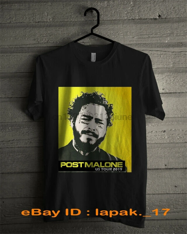 Post Malone 2019 беглый тур футболка Голливуд кровотечение Размеры S до 3Xl|Мужские