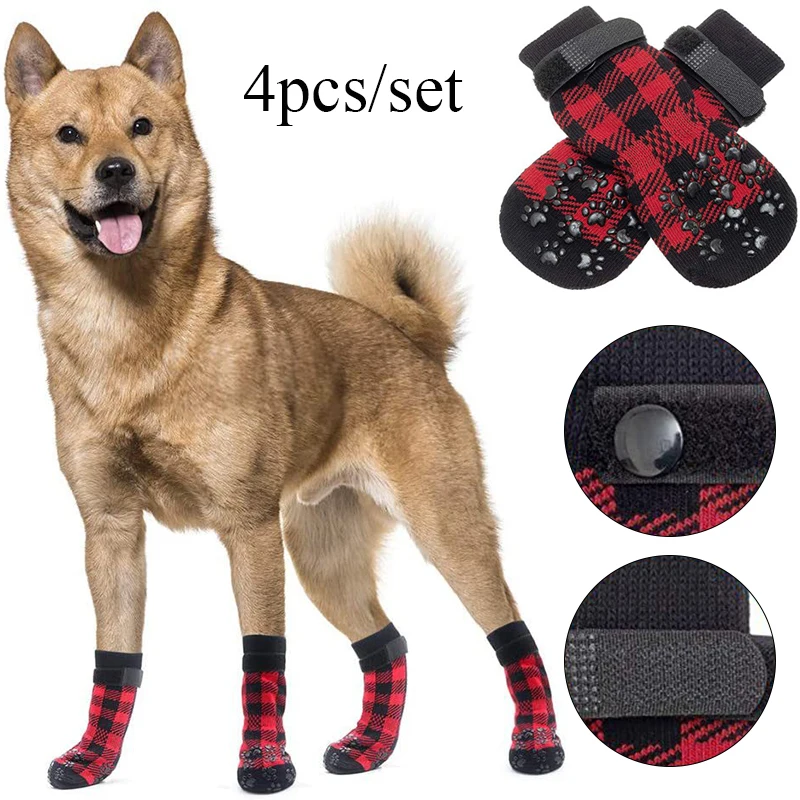Pet Anti-Slip Socks Small Cat Dogs Warm Cotton Socks Cute Christmas Plaid Paw Protector Dog Socks Booties Accessories 4PCS/Set
Pet Anti-Slip Socks Small Cat Dogs Warm Cotton Socks Cute Christmas Plaid Paw Protector Dog Socks Booties Accessories 4PCS/Set
