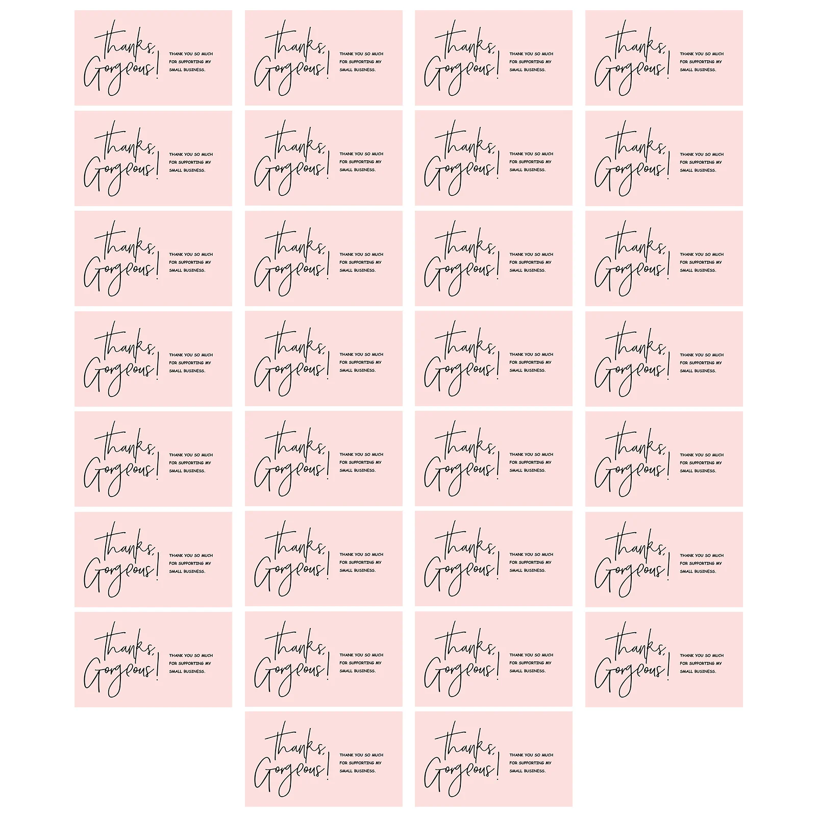 30pcs/pack Pink Thank You Card For Supporting Business Package Decoration Business Card Handmade With Love For Efficiently
30pcs/pack Pink Thank You Card For Supporting Business Package Decoration Business Card Handmade With Love For Efficiently