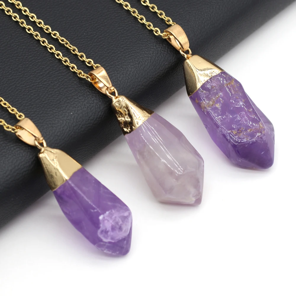 Natural Semi-precious Stones and Amethyst Rough Necklace Pendant Boutique Making DIY Fashion Charm Necklace Jewelry
Natural Semi-precious Stones and Amethyst Rough Necklace Pendant Boutique Making DIY Fashion Charm Necklace Jewelry