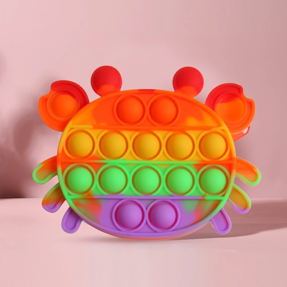 Crab Shape Stress Reliever Toys Push Bubble Push Bubble Push Bubble Toy Silicone Key Pendant Stress Reliver
Crab Shape Stress Reliever Toys Push Bubble Push Bubble Push Bubble Toy Silicone Key Pendant Stress Reliver