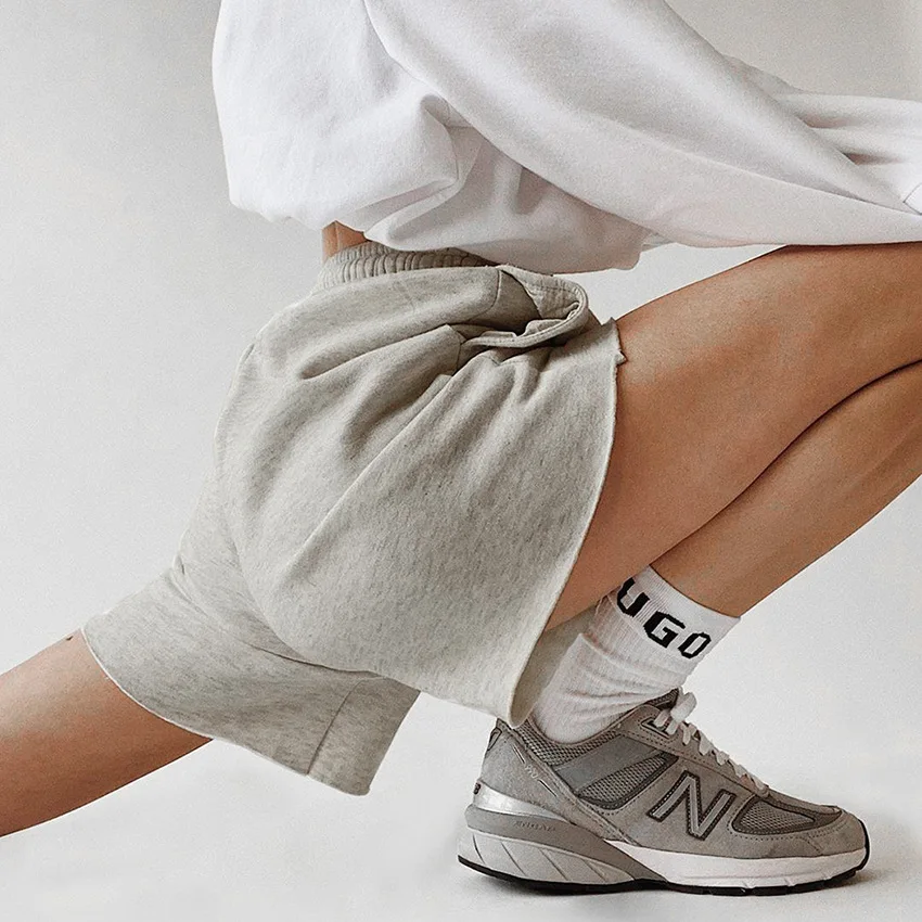 Gray sports shorts women's 2021 summer new fashion loose high waist tie drawstring casual hot pants
Gray sports shorts women's 2021 summer new fashion loose high waist tie drawstring casual hot pants