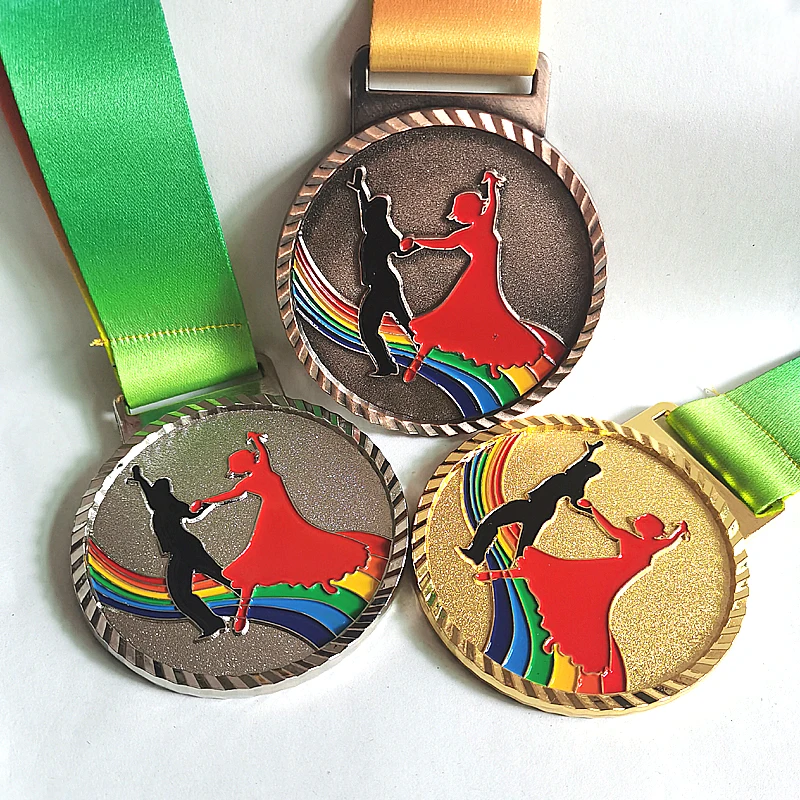 Ballroom Dancing Color Dance Medals Gold Color Silver Color Branze Color With Ribbon 6.8CM
Ballroom Dancing Color Dance Medals Gold Color Silver Color Branze Color With Ribbon 6.8CM