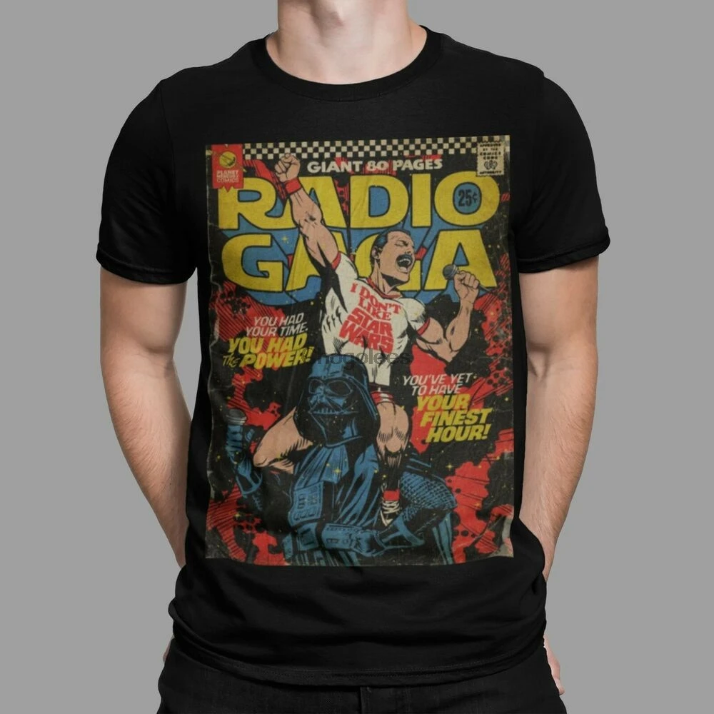 Радиоприемник GaGa футболка Queen Freddie Mercury Face lcon ретро искусство секс символ 70s |