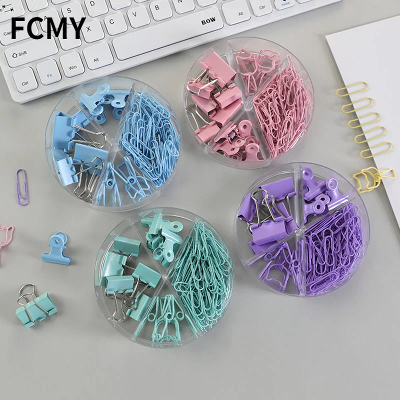 

Color long tail clip multifunctional combination set dovetail clip office supplies metal clip paperclip pin set