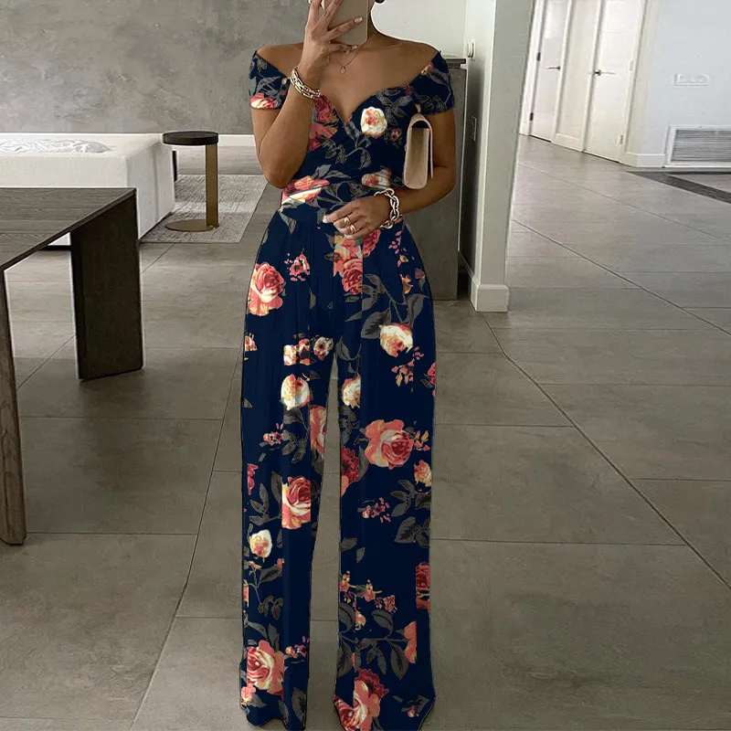 2021 New Summer Jumpsuit Women Sexy Floral Print Off Shoulder Wide Leg Pants Tracksuit Female Casual Jumpsuits Overalls
2021 New Summer Jumpsuit Women Sexy Floral Print Off Shoulder Wide Leg Pants Tracksuit Female Casual Jumpsuits Overalls