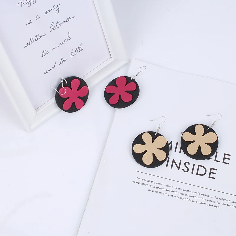Pink Flower Shape Wooden Drop Earrings Women Ethnic Big Round Pendant Earring Handmade Bohemia Accessories Wholesale Earrings
Pink Flower Shape Wooden Drop Earrings Women Ethnic Big Round Pendant Earring Handmade Bohemia Accessories Wholesale Earrings