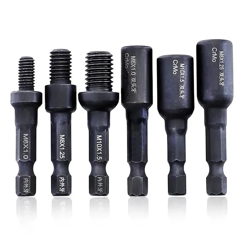 6-Piece Cr Mo Self Tapping Socket Adapter Kit 1/4 Inch Hex Shank For 6/8/10 Insert Nut Or Suspension Bolt Electric Hand Drill
6-Piece Cr Mo Self Tapping Socket Adapter Kit 1/4 Inch Hex Shank For 6/8/10 Insert Nut Or Suspension Bolt Electric Hand Drill