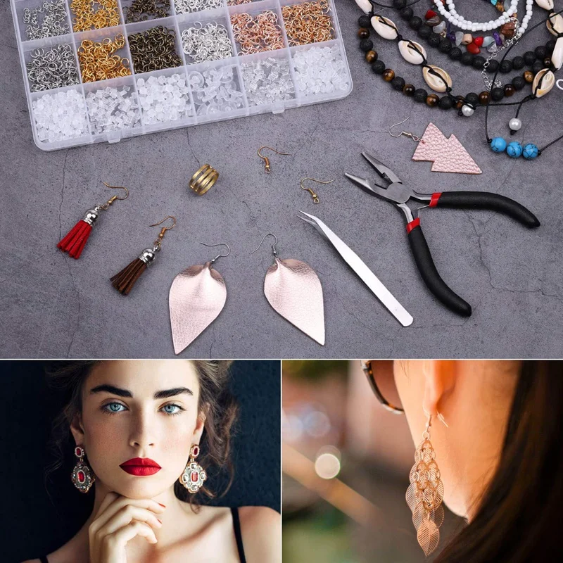 Earring Hook, Shynek 2000 Piece Earring Making Set with Fishhook Earring, Jump Ring, Back of Earring for Jewelry Making and Earr
Earring Hook, Shynek 2000 Piece Earring Making Set with Fishhook Earring, Jump Ring, Back of Earring for Jewelry Making and Earr