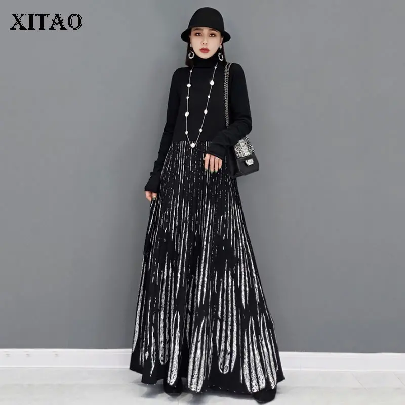 XITAO Print Pattern Dress Fashion New Women Pleated Hem Two Piece Set Full Sleeve Black Top Elastic Waist Pleated Skirt GWJ1391
XITAO Print Pattern Dress Fashion New Women Pleated Hem Two Piece Set Full Sleeve Black Top Elastic Waist Pleated Skirt GWJ1391