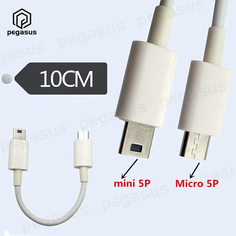 10 см USB2.0 Mini 5P штекер к Micro 5Pin разъем V3 V8 USB-кабелю | Электроника