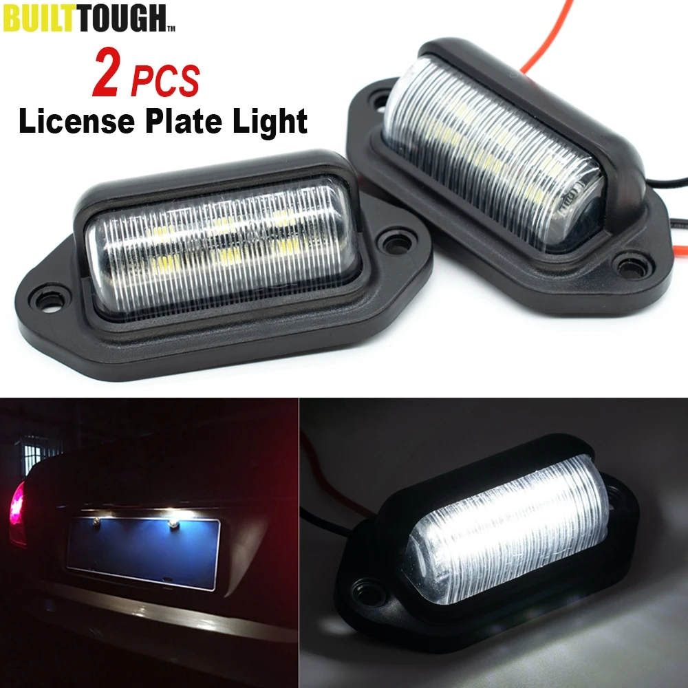 2pcs/set 6 LEDs 12V/24V Car Trailers Trucks Lorries License Plate Light Waterproof Lighting Universal Auto Taillight
2pcs/set 6 LEDs 12V/24V Car Trailers Trucks Lorries License Plate Light Waterproof Lighting Universal Auto Taillight