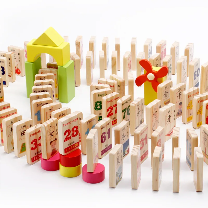 100 double-sided digital Chinese characters dominoes Children's educational toys baby literacy literacy wooden blocks M82
100 double-sided digital Chinese characters dominoes Children's educational toys baby literacy literacy wooden blocks M82