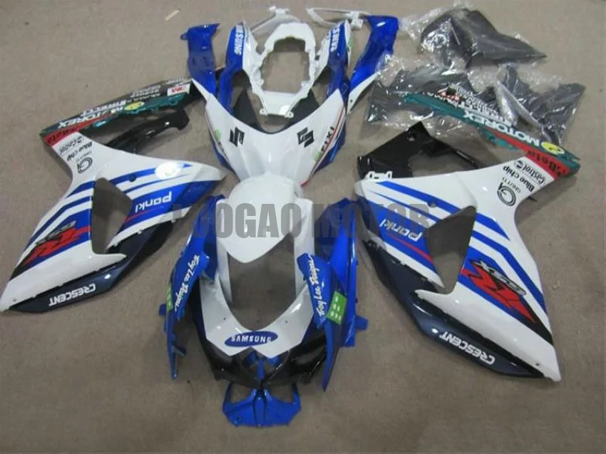 Injection Custom bodywork For White Blue SUZUKI Fairings kit GSXR1000 2009 2010 2011 2012 2013 2014 2015 2016 2017 2018 2019
