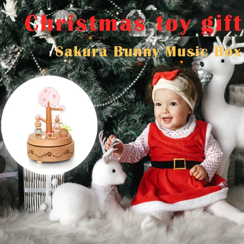 Pink Cherry Blossom Bunny Music Box Birthday Gift Music Box for Students Christmas Present
Pink Cherry Blossom Bunny Music Box Birthday Gift Music Box for Students Christmas Present