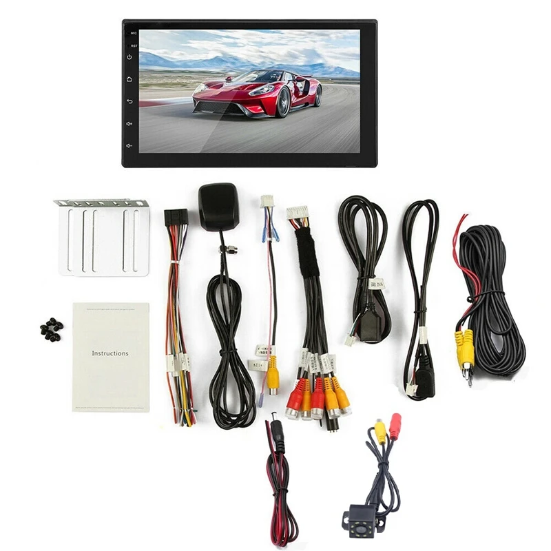 Фото 7 дюймов 2 Din Android 8 1 автомобильный стерео MP5 плеер пресс экран FM радио GPS WiFi BT