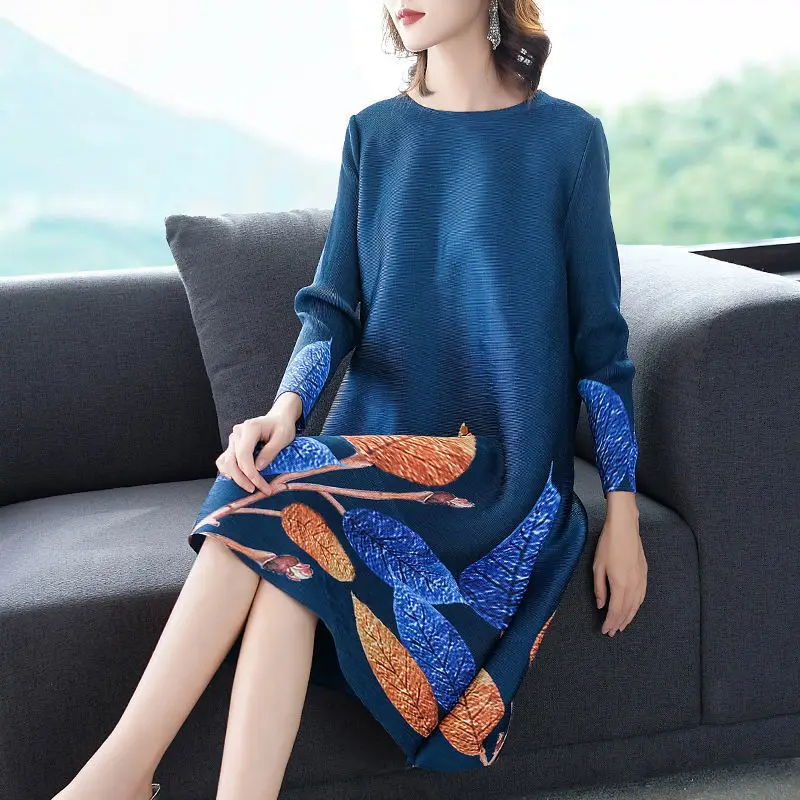 Loose Western Dress 2022 Spring And Autumn Fashion New Long-sleeved Round Neck Printing Temperament Casual Dress Women
Loose Western Dress 2022 Spring And Autumn Fashion New Long-sleeved Round Neck Printing Temperament Casual Dress Women