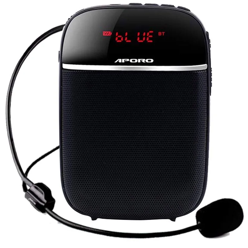 

Усилитель голоса APORO T3 Bluetooth динамик с проводным микрофоном Портативный 10 Вт аудио запись FM радио Музыкальный плеер для разговора