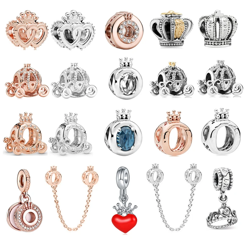 New Zircon Crown Pendant Bead Safety Chain Fit Original Pandora Charms Silver Color Bracelet Women Girl Jewelry Wholesale Custom
New Zircon Crown Pendant Bead Safety Chain Fit Original Pandora Charms Silver Color Bracelet Women Girl Jewelry Wholesale Custom