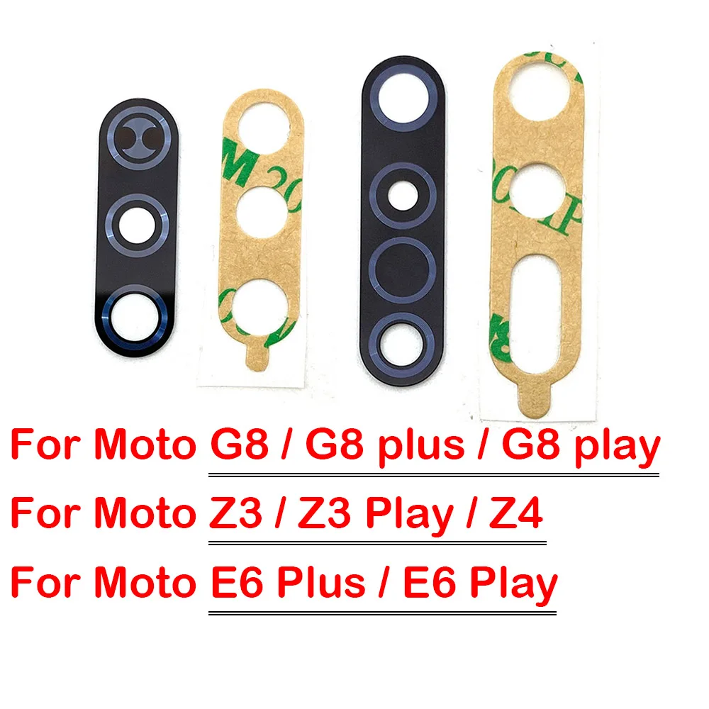 10 шт./лот стеклянный объектив камеры задняя камера для Moto X4 E6 E7 G8 Z4 G9 Play Plus Power One Vision