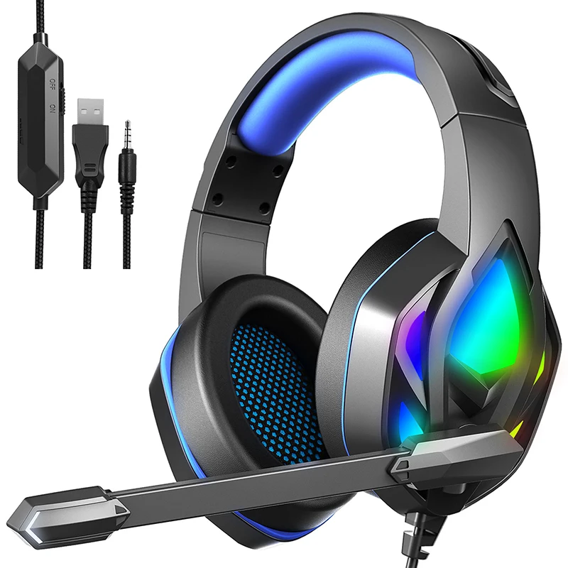 Gaming Headset Headphones Wired Luminous RGB Mobile Computer Stereo Earphone Microphone With Backlit For PS4 Phone PC Laptop
Gaming Headset Headphones Wired Luminous RGB Mobile Computer Stereo Earphone Microphone With Backlit For PS4 Phone PC Laptop