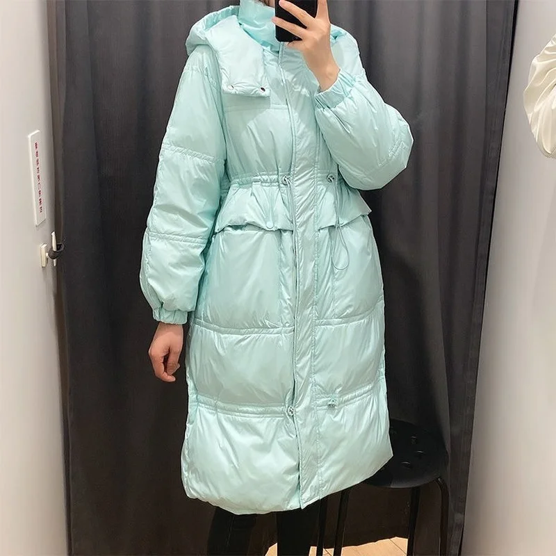 2021 Winter Thicken Warm Outwear Adjustable Waist Long Sleeve Front Pockets Hooded Loose Parkas Female Down Tops Jackets Long
2021 Winter Thicken Warm Outwear Adjustable Waist Long Sleeve Front Pockets Hooded Loose Parkas Female Down Tops Jackets Long