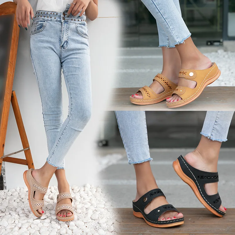 Shoes Slippers Women Summer Big Size Rivet Med Pantofle Slides On A Wedge Soft 2021 Concise Fretwork Basic PU Fabric Med On A We
Shoes Slippers Women Summer Big Size Rivet Med Pantofle Slides On A Wedge Soft 2021 Concise Fretwork Basic PU Fabric Med On A We