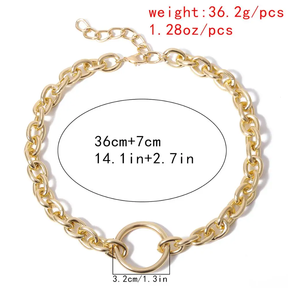 Lacteo Miami Cuban Thick Chunky Chain Choker Necklace Street Punk Round Circle Pemdant Necklace Jewelry for Women and Men
Lacteo Miami Cuban Thick Chunky Chain Choker Necklace Street Punk Round Circle Pemdant Necklace Jewelry for Women and Men