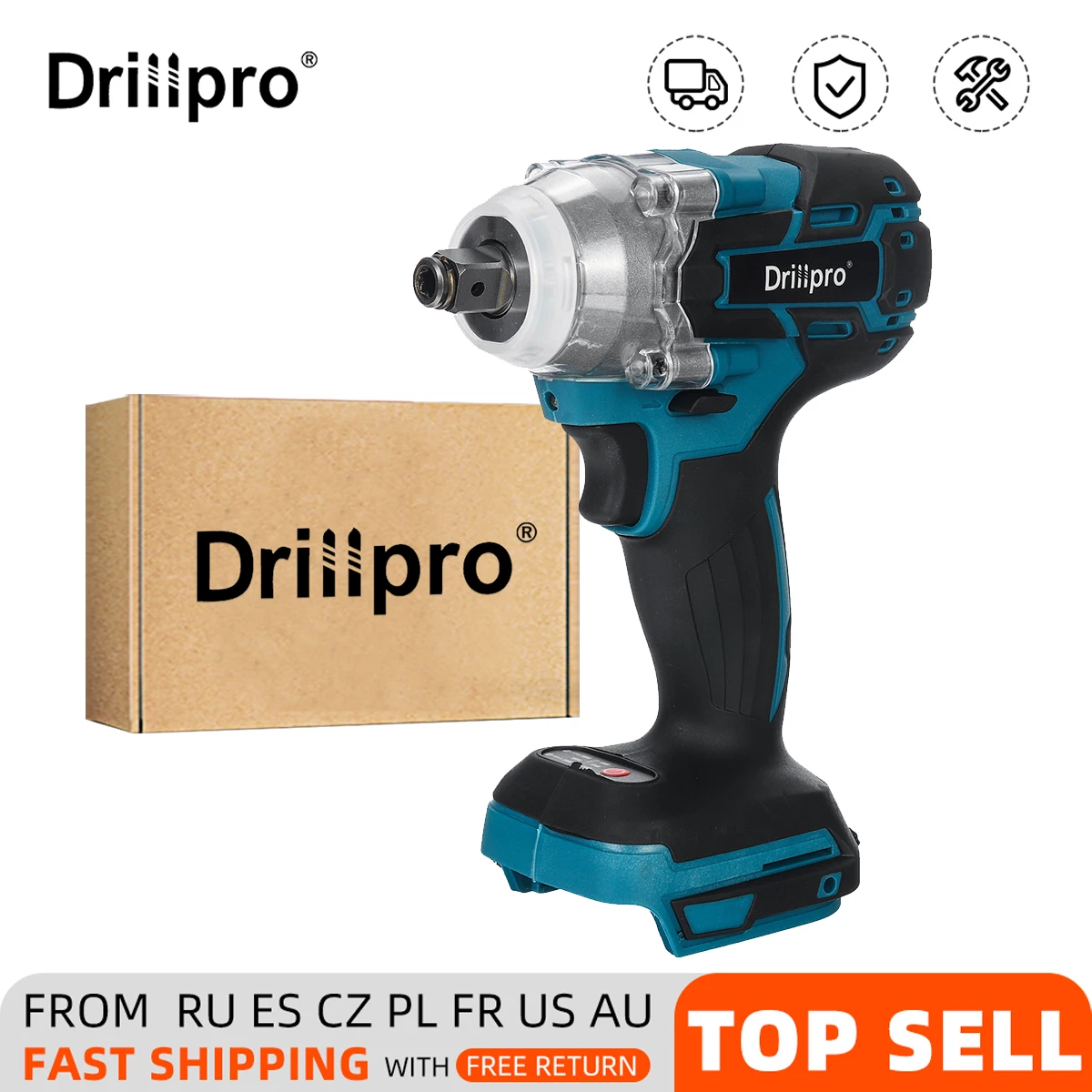 18V Cordless Electric Impact Wrench Motor 1/2" Square Brushless Rechargeable Wrench LED Light For Makita Battery
18V Cordless Electric Impact Wrench Motor 1/2" Square Brushless Rechargeable Wrench LED Light For Makita Battery