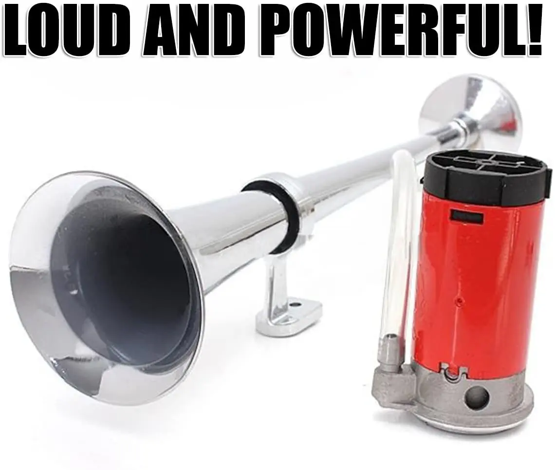 12V 24V Single Trumpet Air Horn 17 Inch Single Chrome Compressor Powerful Loud 150DB for Truck Boat SUV Train
12V 24V Single Trumpet Air Horn 17 Inch Single Chrome Compressor Powerful Loud 150DB for Truck Boat SUV Train