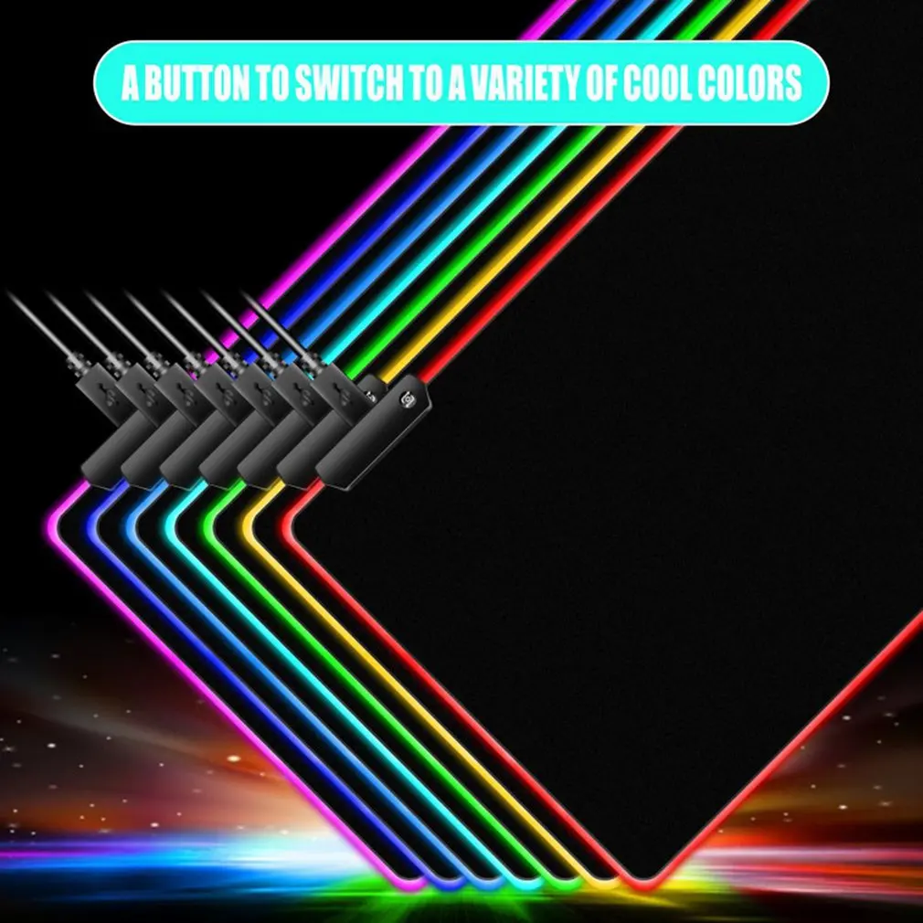 RGB Gaming Mouse Pad Large Size Colorful Luminous for PC Computer Desktop LED Light Desk Mat Gaming Keyboard pad
RGB Gaming Mouse Pad Large Size Colorful Luminous for PC Computer Desktop LED Light Desk Mat Gaming Keyboard pad