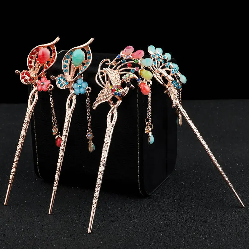 

New Bronze Vintage Hair Sticks 20 Styles Headbands for Women Elegance Lady Hairpins Fashion Alloy Hair Clip Hair Accessories