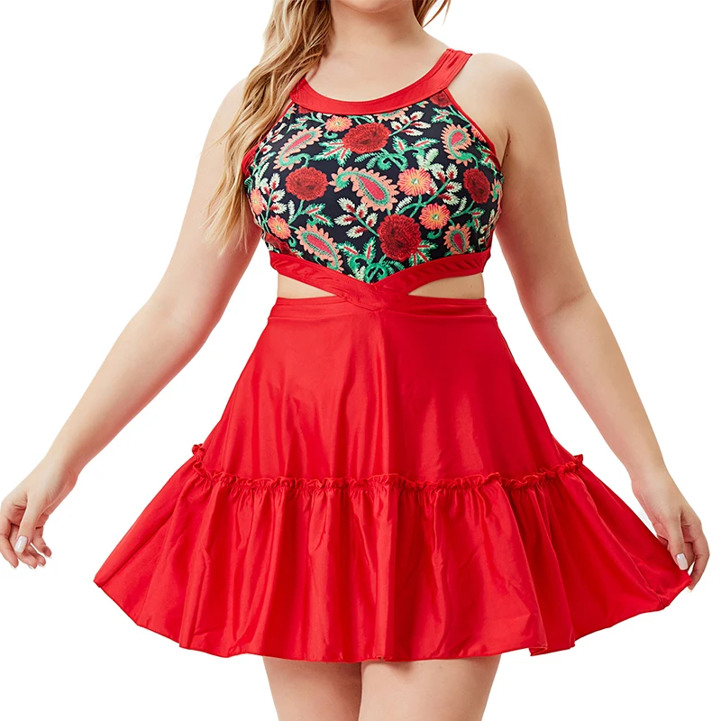 Plus Size Swimdress Swimsuit With BoyShorts Trunks Two Piece Large Size Ruffle Hem Tummy Control Skirtini Cover Up Swimwear 5XL
Plus Size Swimdress Swimsuit With BoyShorts Trunks Two Piece Large Size Ruffle Hem Tummy Control Skirtini Cover Up Swimwear 5XL