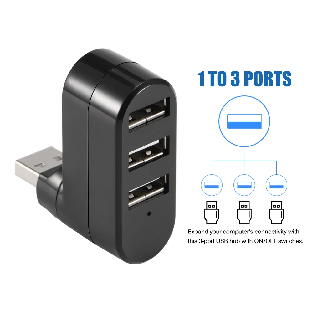 Мини-концентратор USB 2 0 4 порта высокоскоростной концентратор портативный